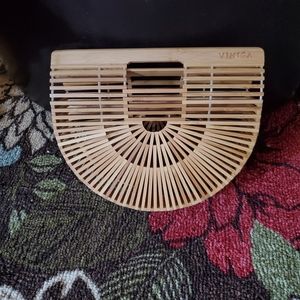 Vintage inspired bamboo purse
